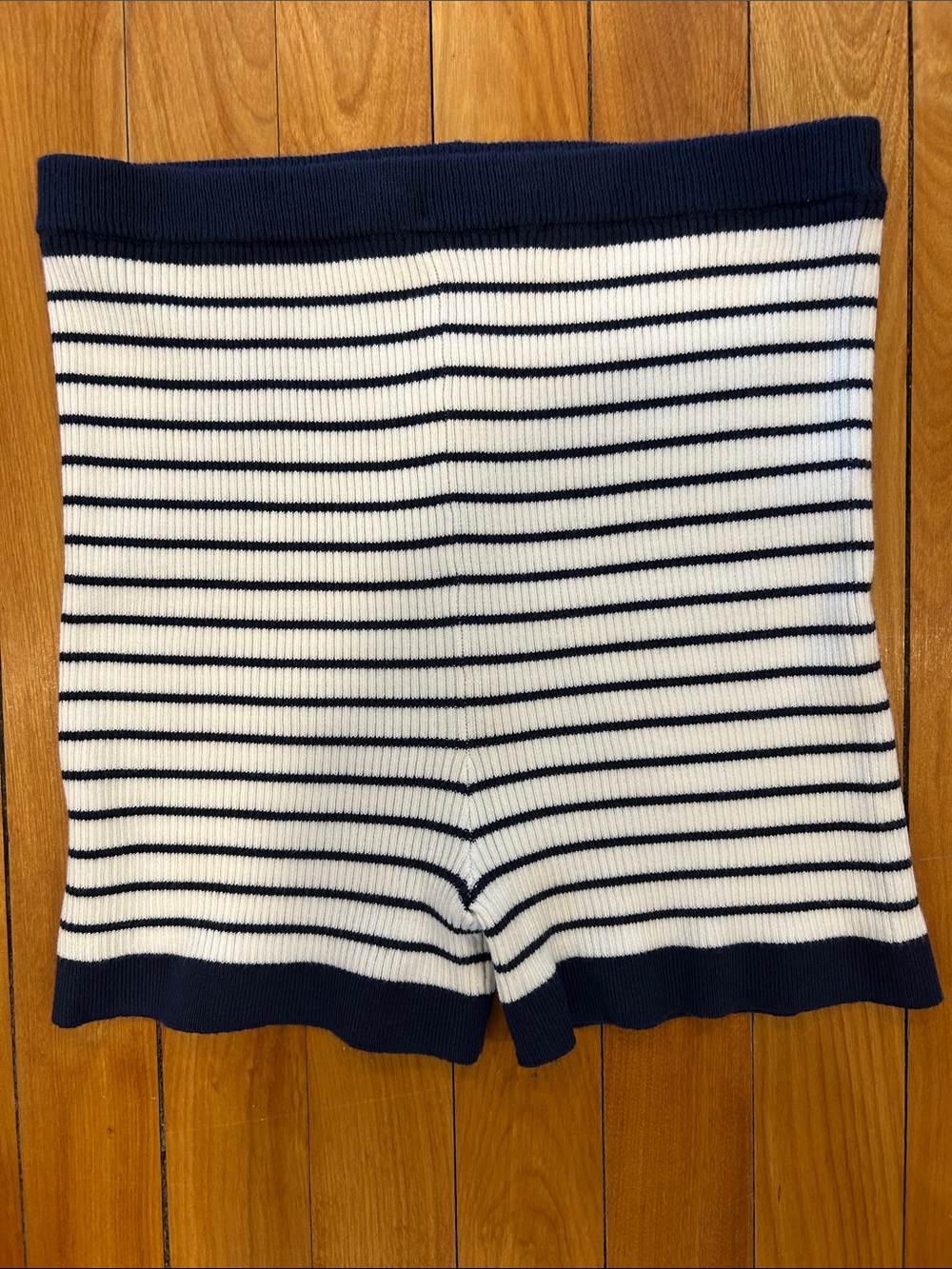 art class Navy and White Striped Knit Bike Shorts